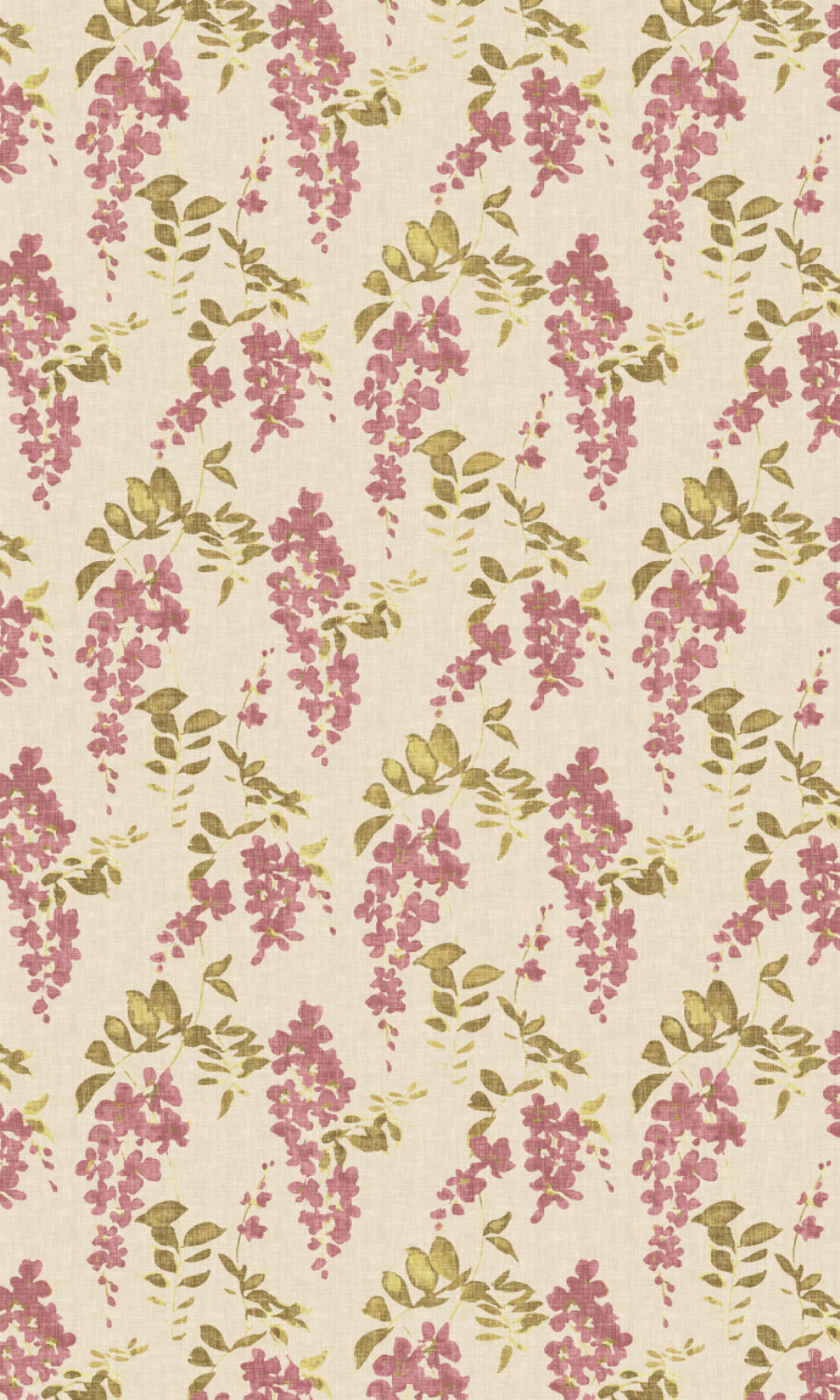Dimout Floral Flat, Plain, Fake, Faux, European Relaxed Roman Blinds (Pink/ Cream)