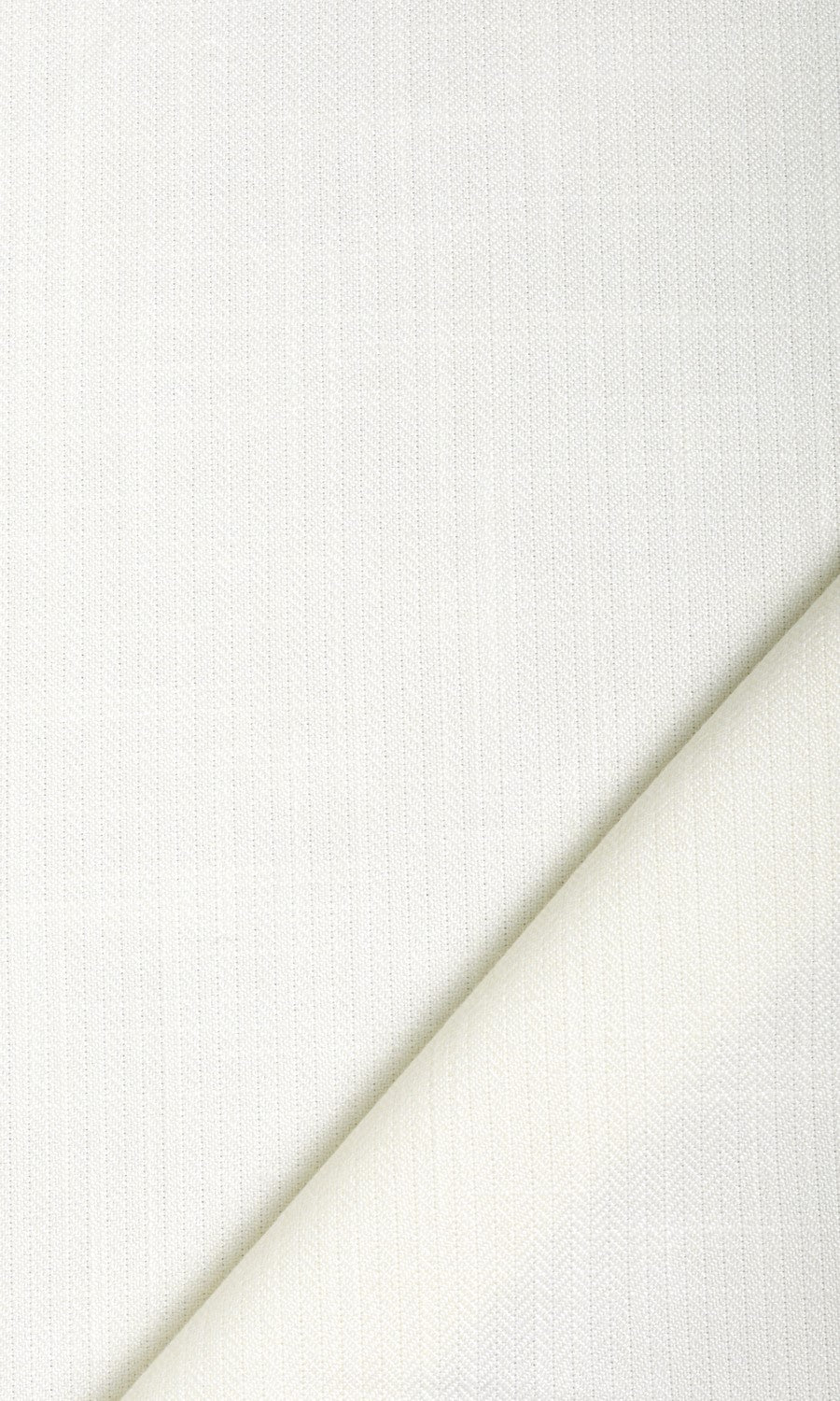 Herringbone Textured Home Textile Fabric Material Sample (White/ Cream)