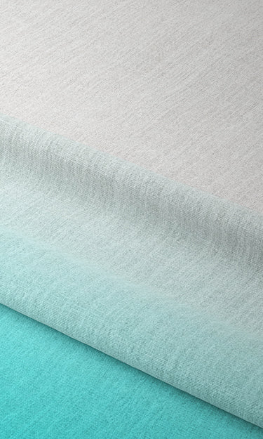 2-Tone Ombre Free Fabric Material Sample (White/ Blue)