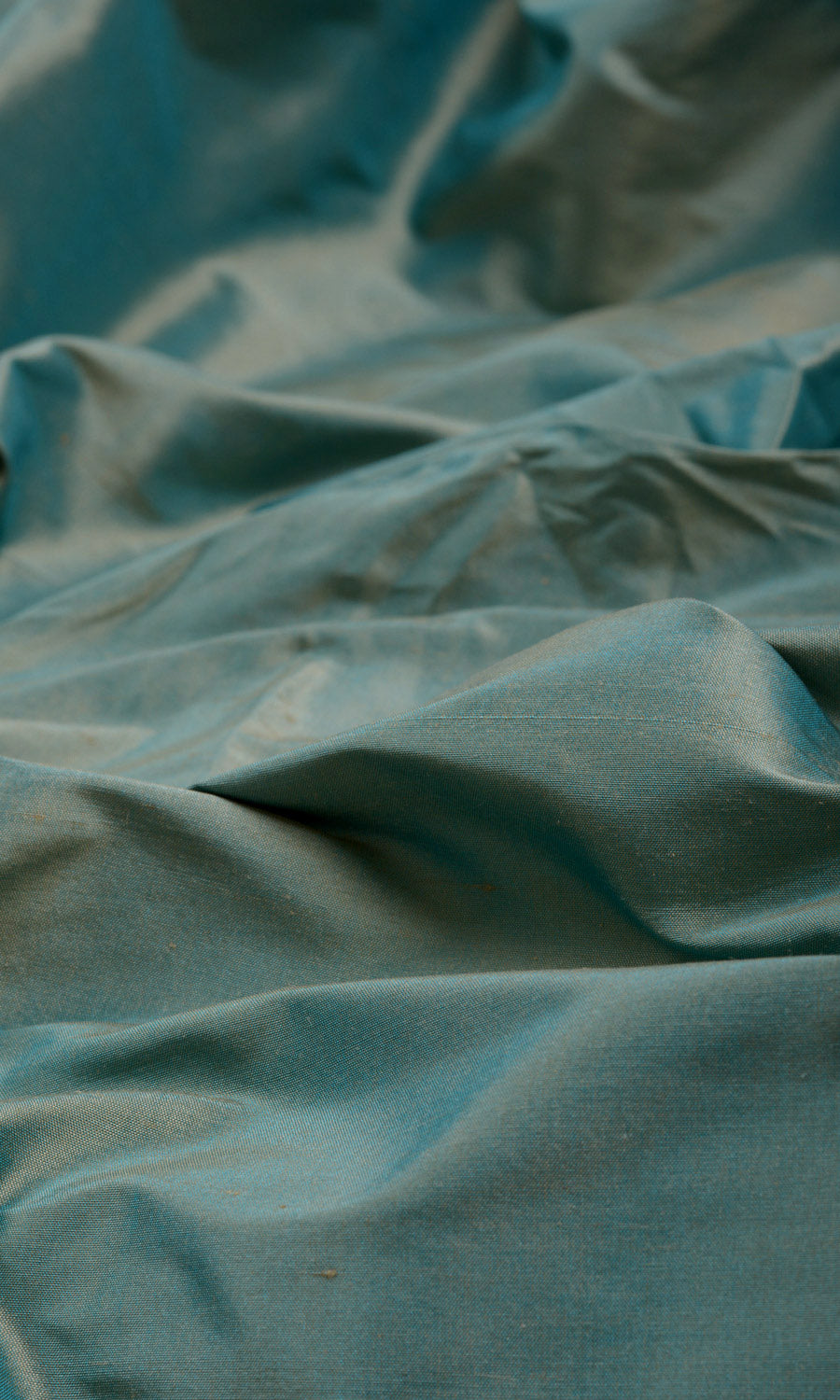 Shantung Silk Flat, Plain, Fake, Faux, European Relaxed Roman Blinds (Turquoise Blue)