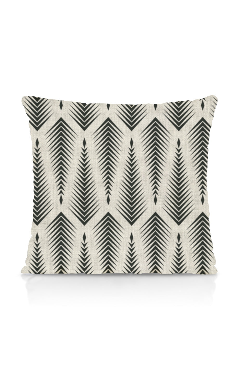 Geo-Print Home Textile Fabric Material By the Metre (Black/ Milky White)