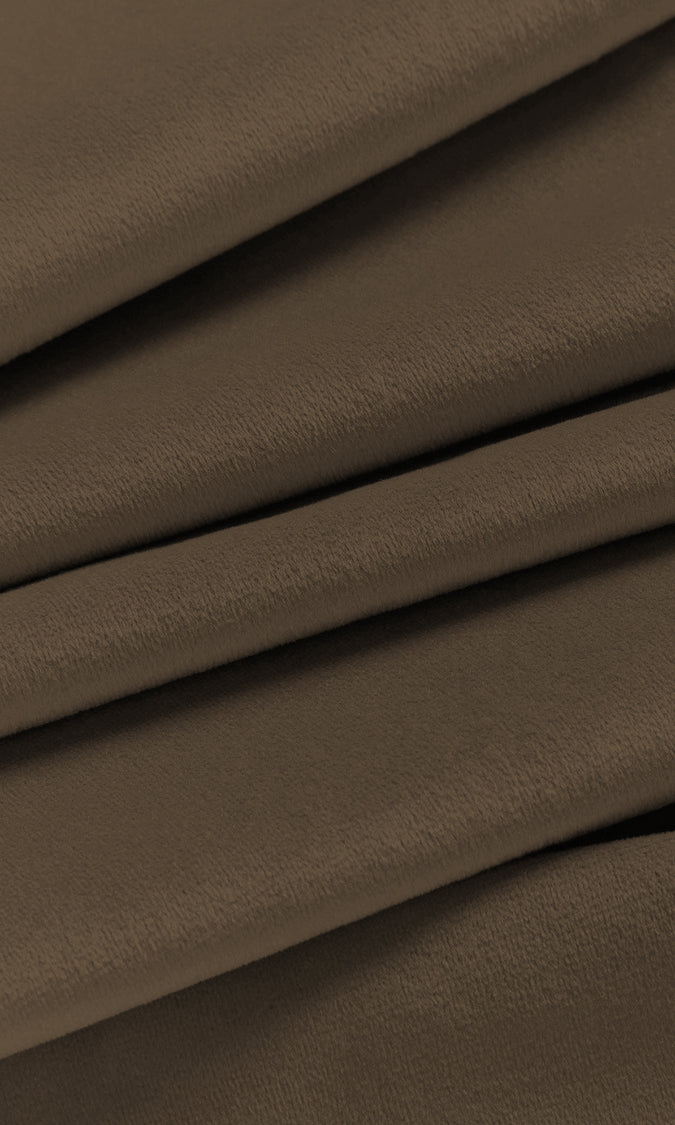 Velvet Home Décor Fabric By the Metre (Coffee Brown)