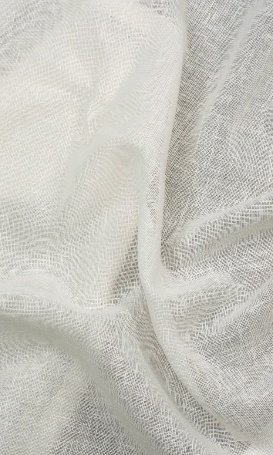 Linen-Texture Semi-Sheer Window Treatments Fabric By the Metre (Milky White)