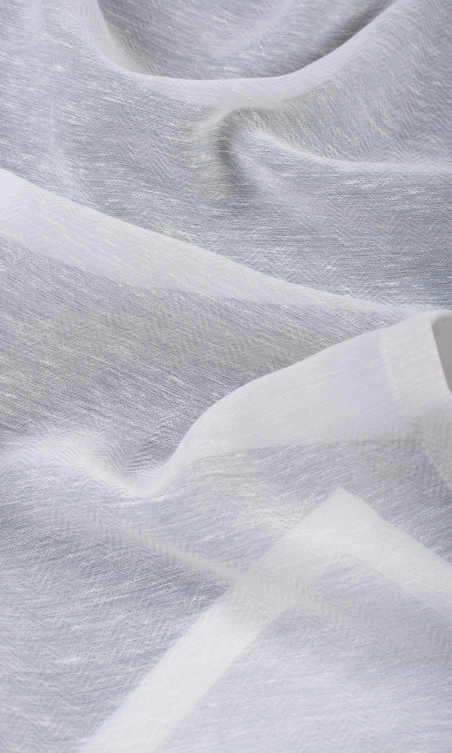 Textured Sheer Made-to-Measure Roman Blinds (White)