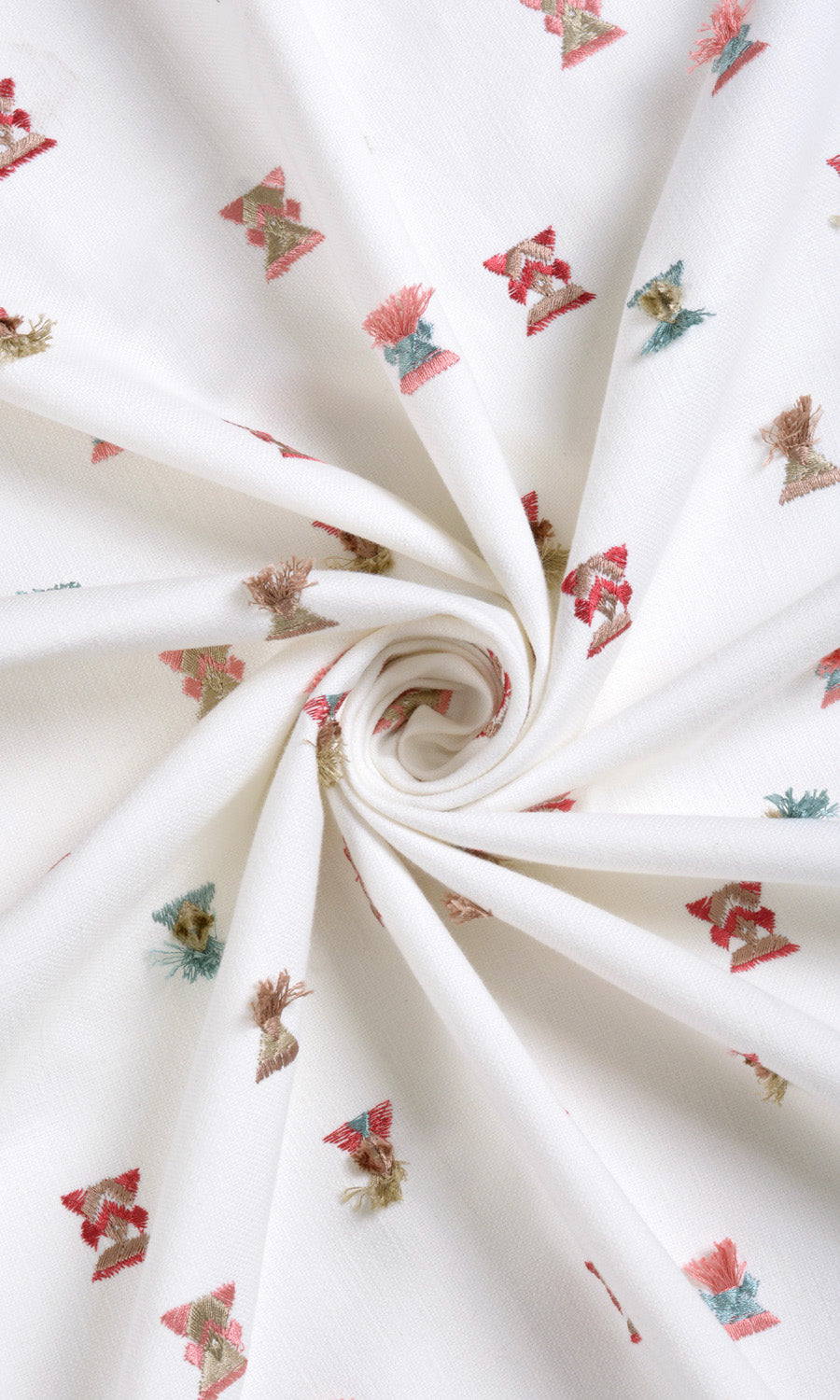 Embroidered Made-to-Measure Roman Blinds (Red/ Pink/ Blue/ White)