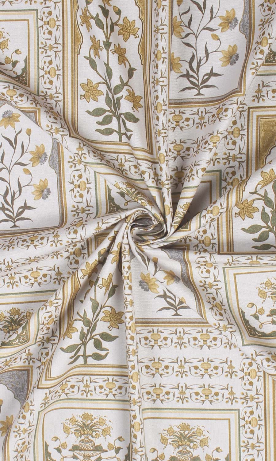 Floral Cotton Flat, Plain, Fake, Faux, European Relaxed Roman Blinds (Grey/ Yellow)