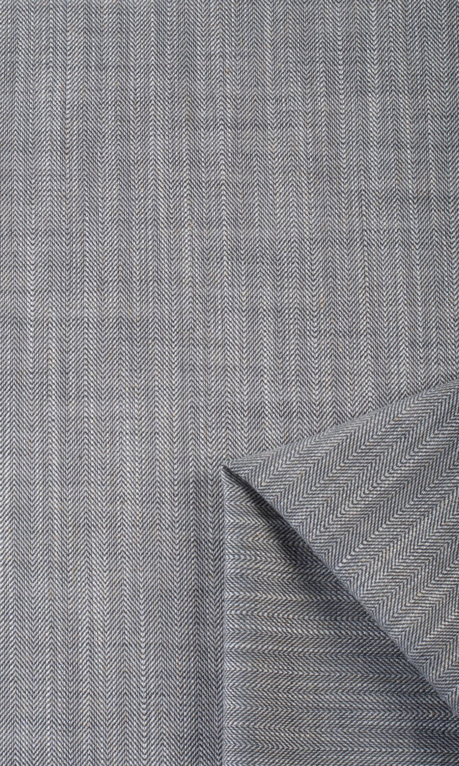Textured Semi-Sheer Flat, Plain, Fake, Faux, European Relaxed Roman Blinds (Gray)