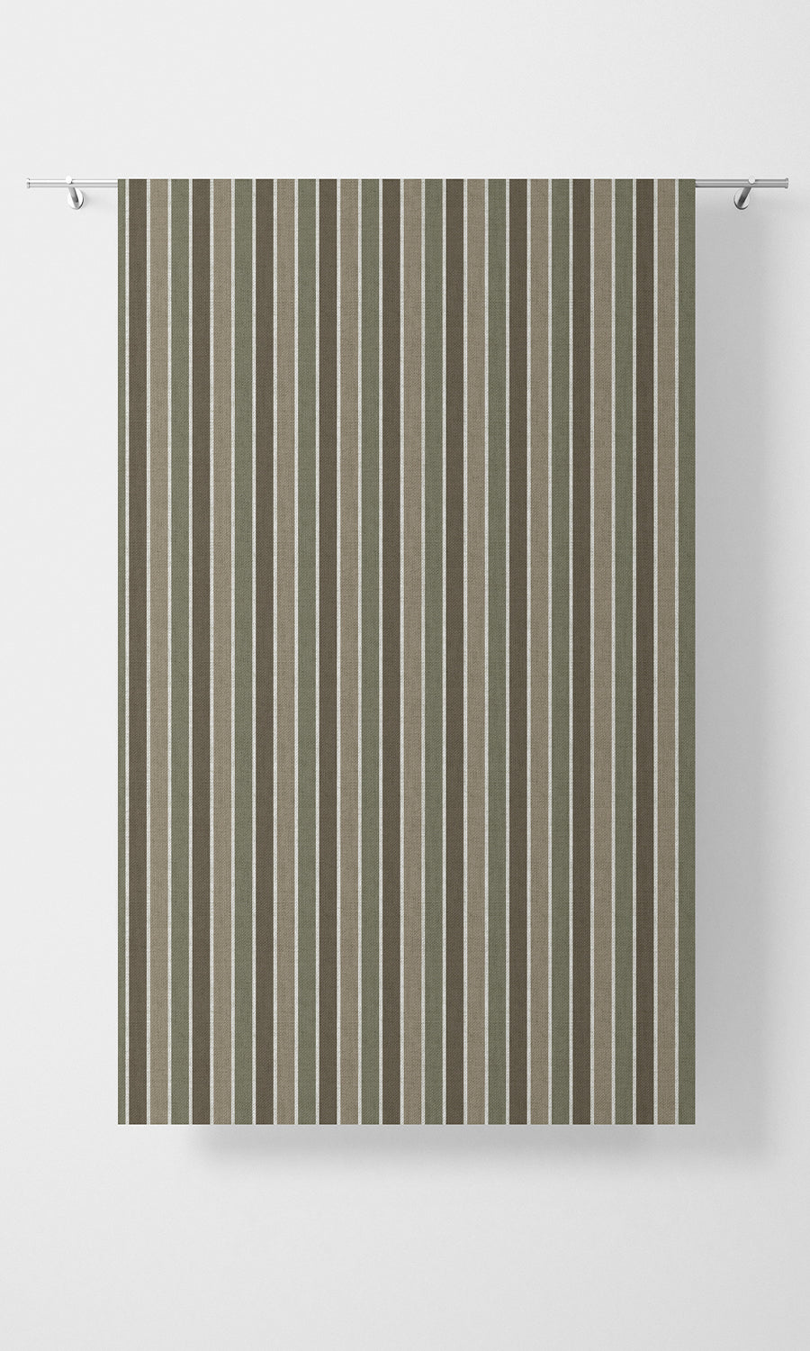 Striped Flat, Plain, Fake, Faux, European Relaxed Roman Blinds (Olive Green/ Brown/ Beige)