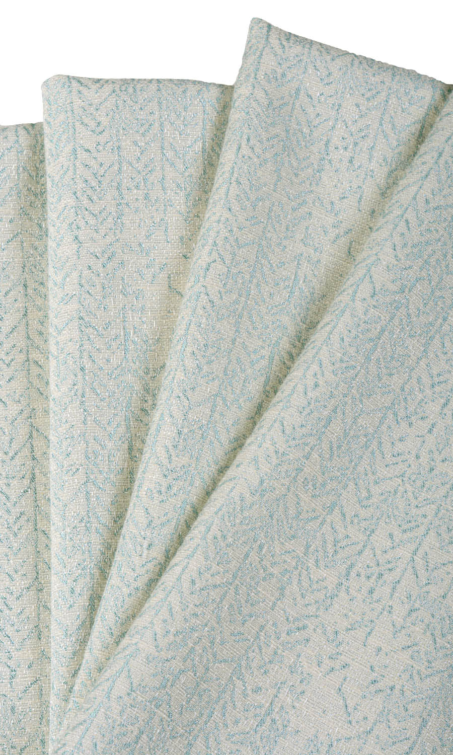 Herringbone Poly-Cotton Made-to-Measure Roman Blinds (White/ Blue)