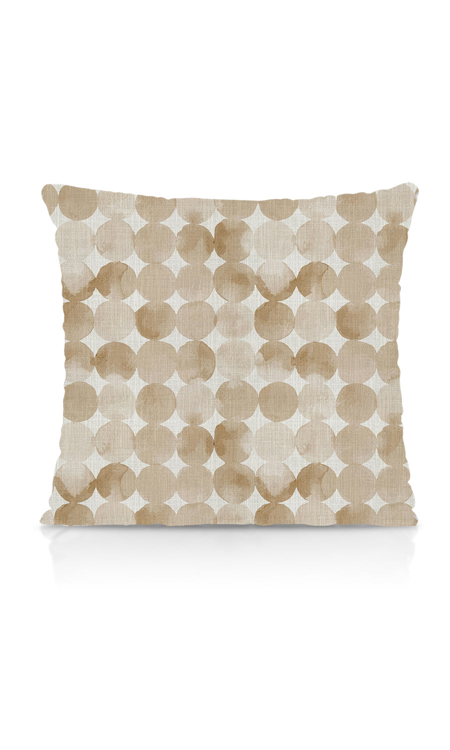 Polka Dot Home Textile Fabric Material Sample (Eggshell White/ Pale Brown)