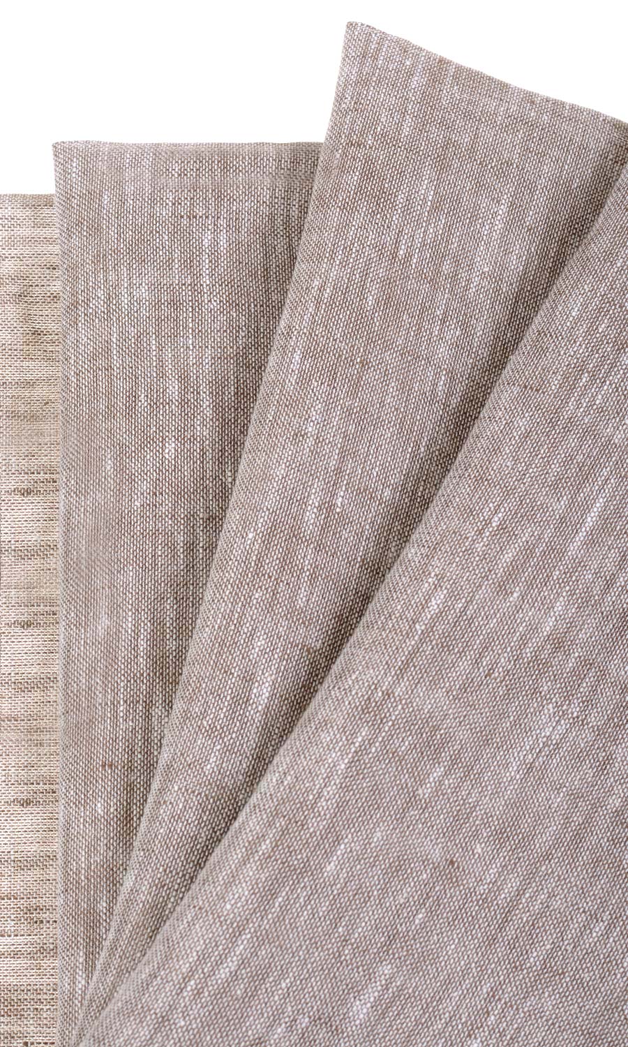 Linen Sheer Fabric Sample for Roman Blinds & Shades (Brown)
