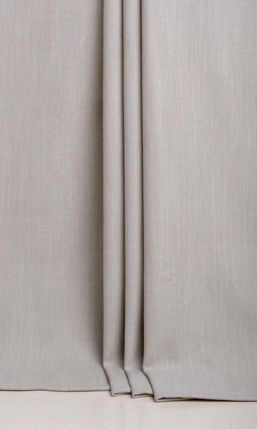 Herringbone Textured Free Fabric Material Sample (Pale Grey)