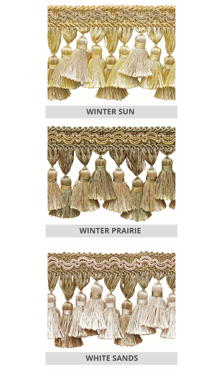 Window blinds tassel trim