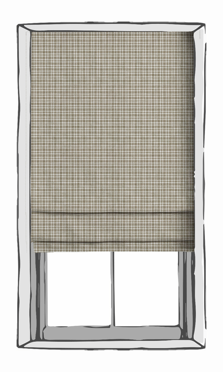 Checkered Shades (Brown/ White) Extra Long Short Wide
