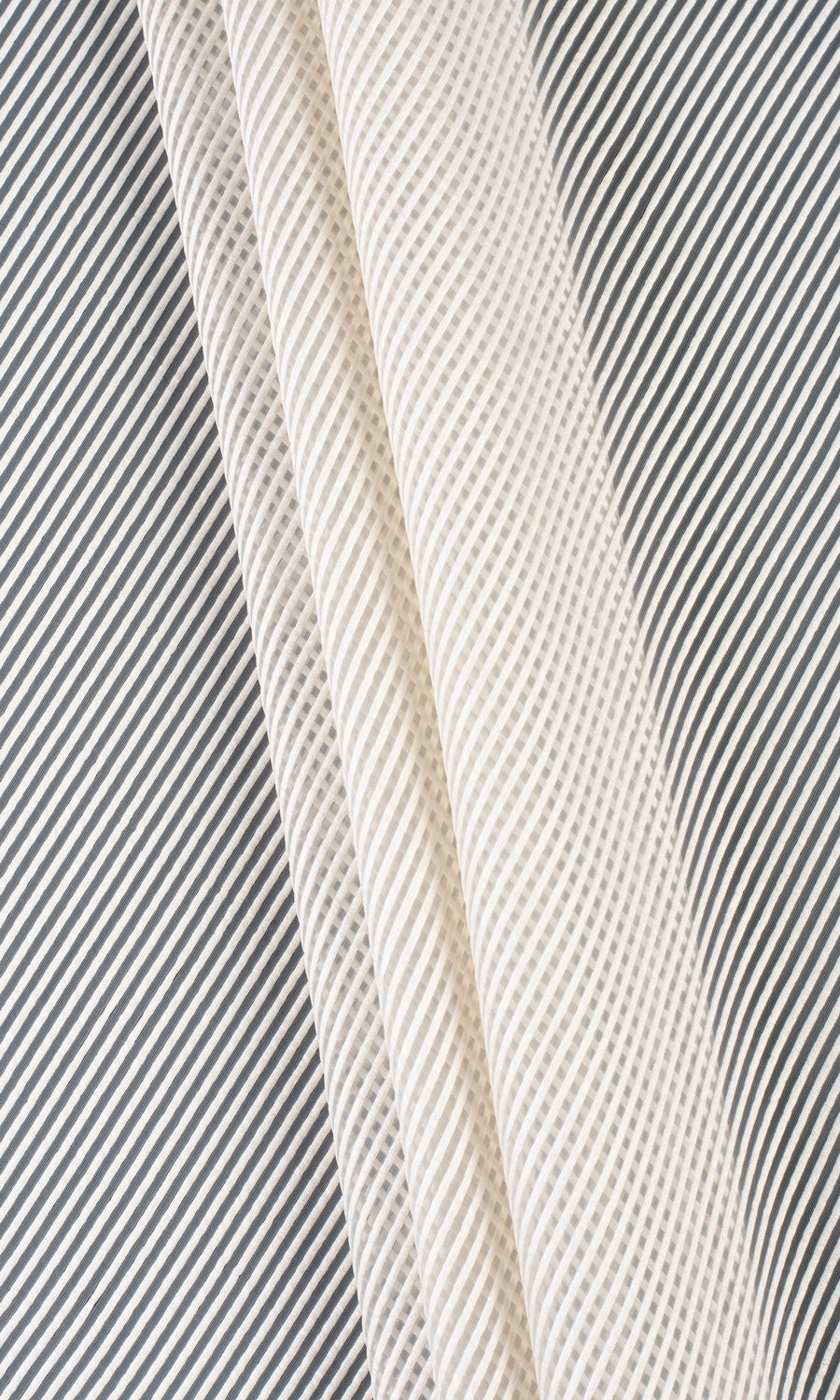 Striped Sheer Blinds (Pale Beige/ Ivory) Extra Long Short Wide