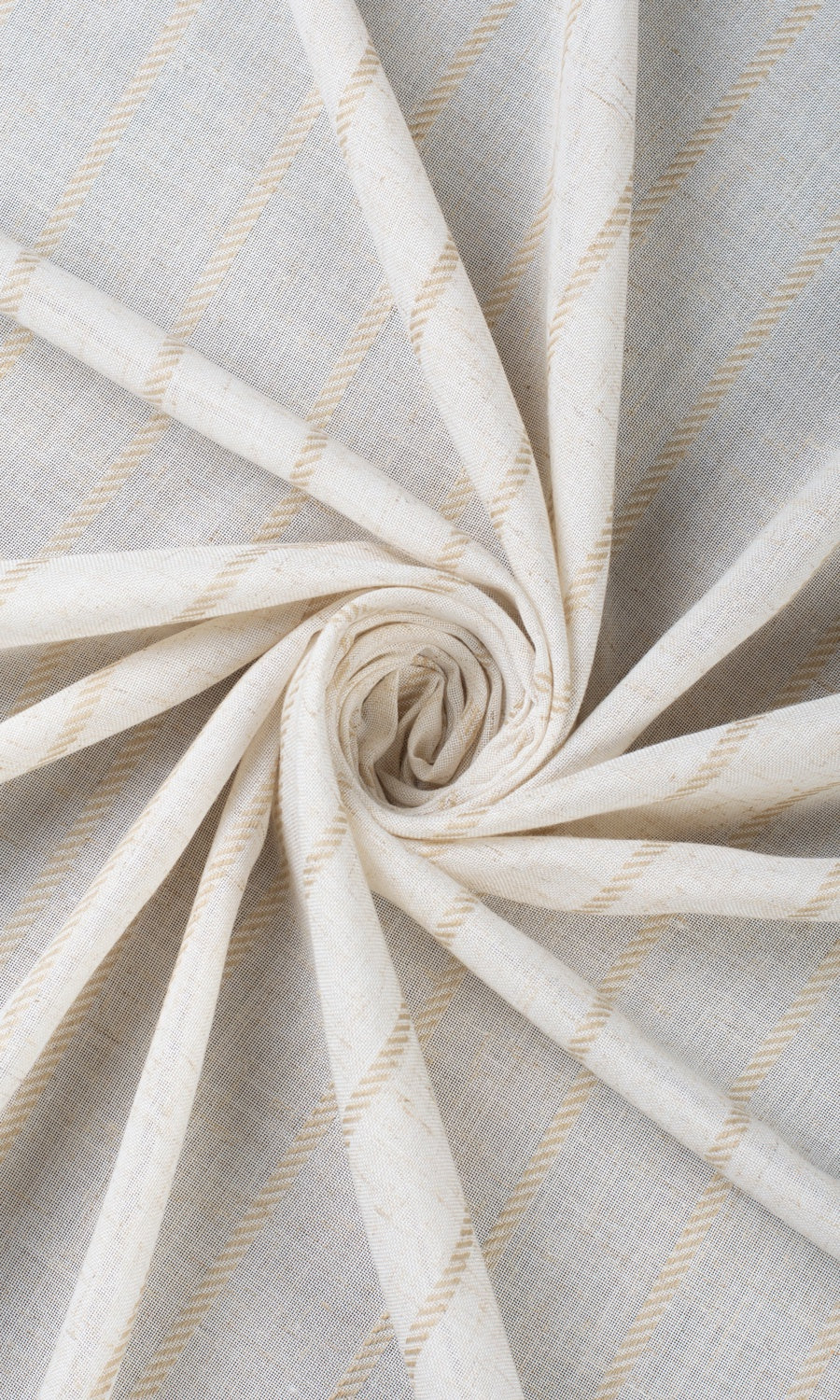 Striped Sheer Linen Blend Roman Blinds & Window Shades (White/ Beige)
