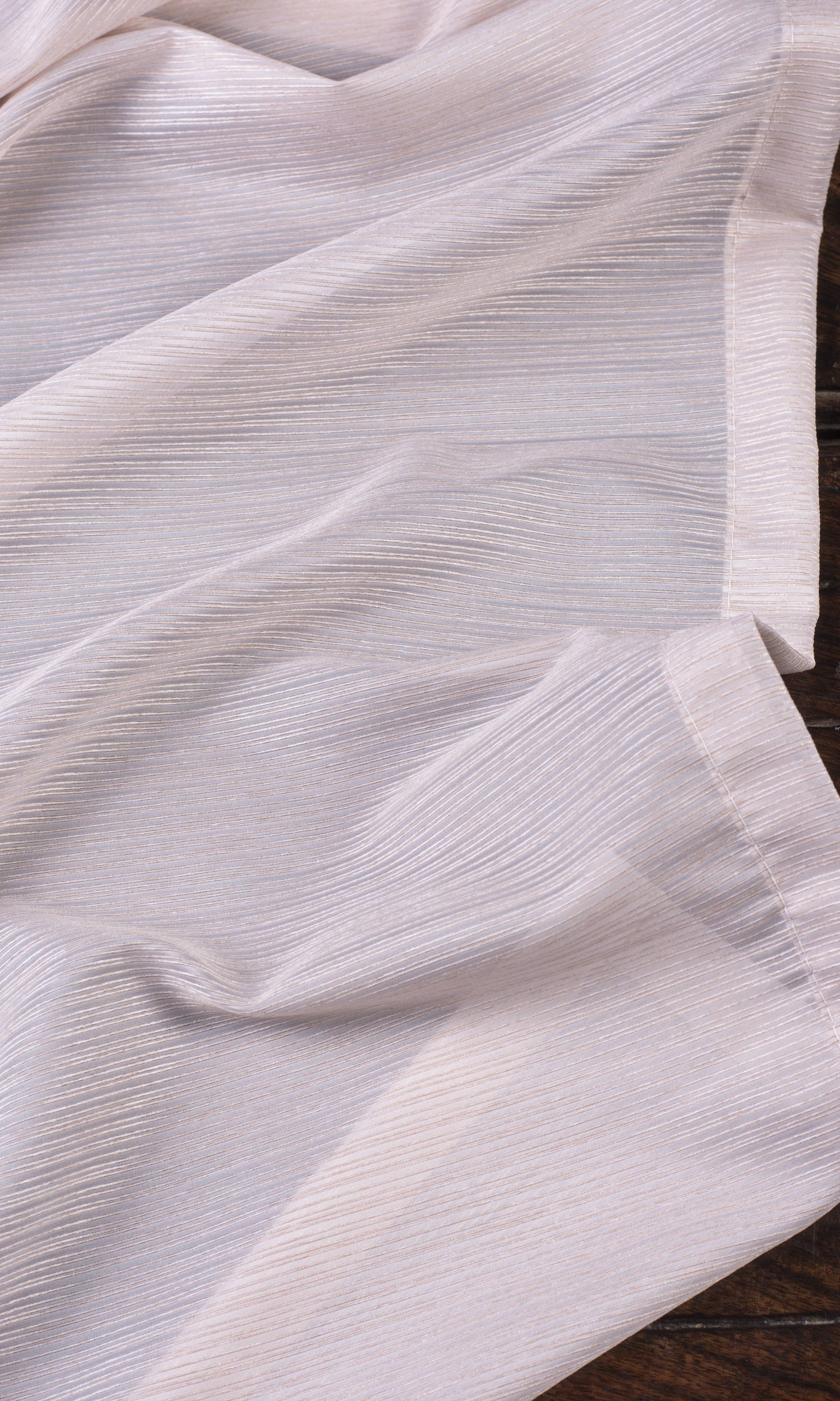 Striped Sheer Flat, Plain, Fake, Faux, European Relaxed Roman Blinds (Pastel Pink)