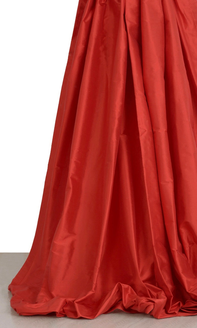 Shantung Silk Fabric Blinds (Red) for Living, Bedroom, Kitchen, Bathroom