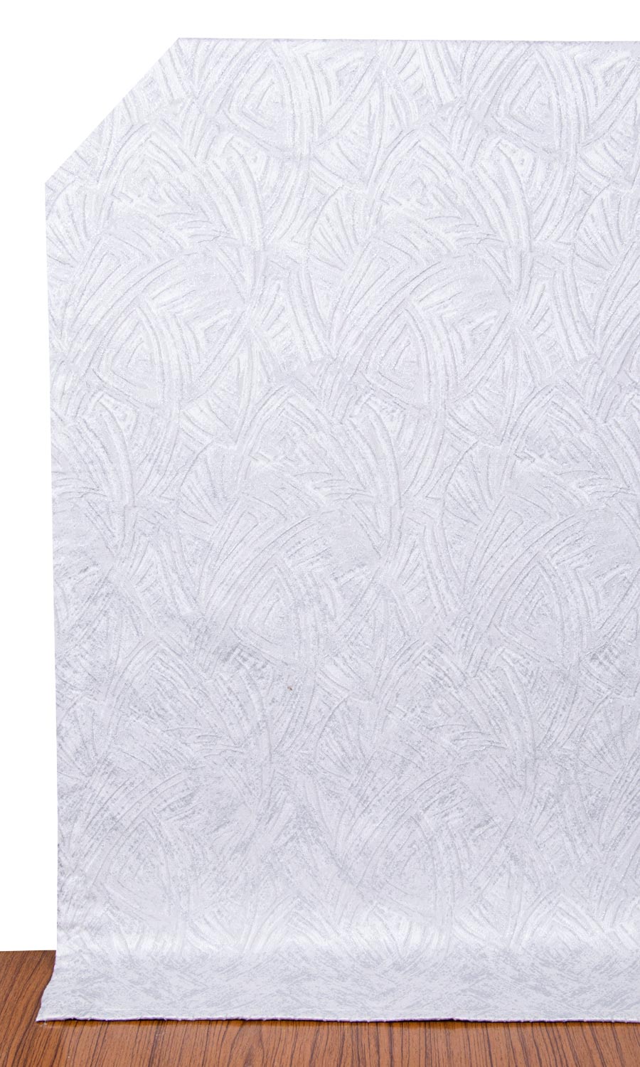 Self-Patterned Poly-Cotton Shades (White) for Living, Bedroom, Kitchen, Bathroom