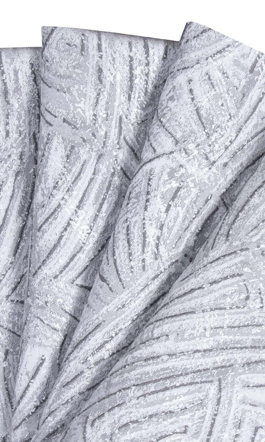 Self-Patterned Poly-Cotton Roman Blinds & Window Shades (Steel Grey)