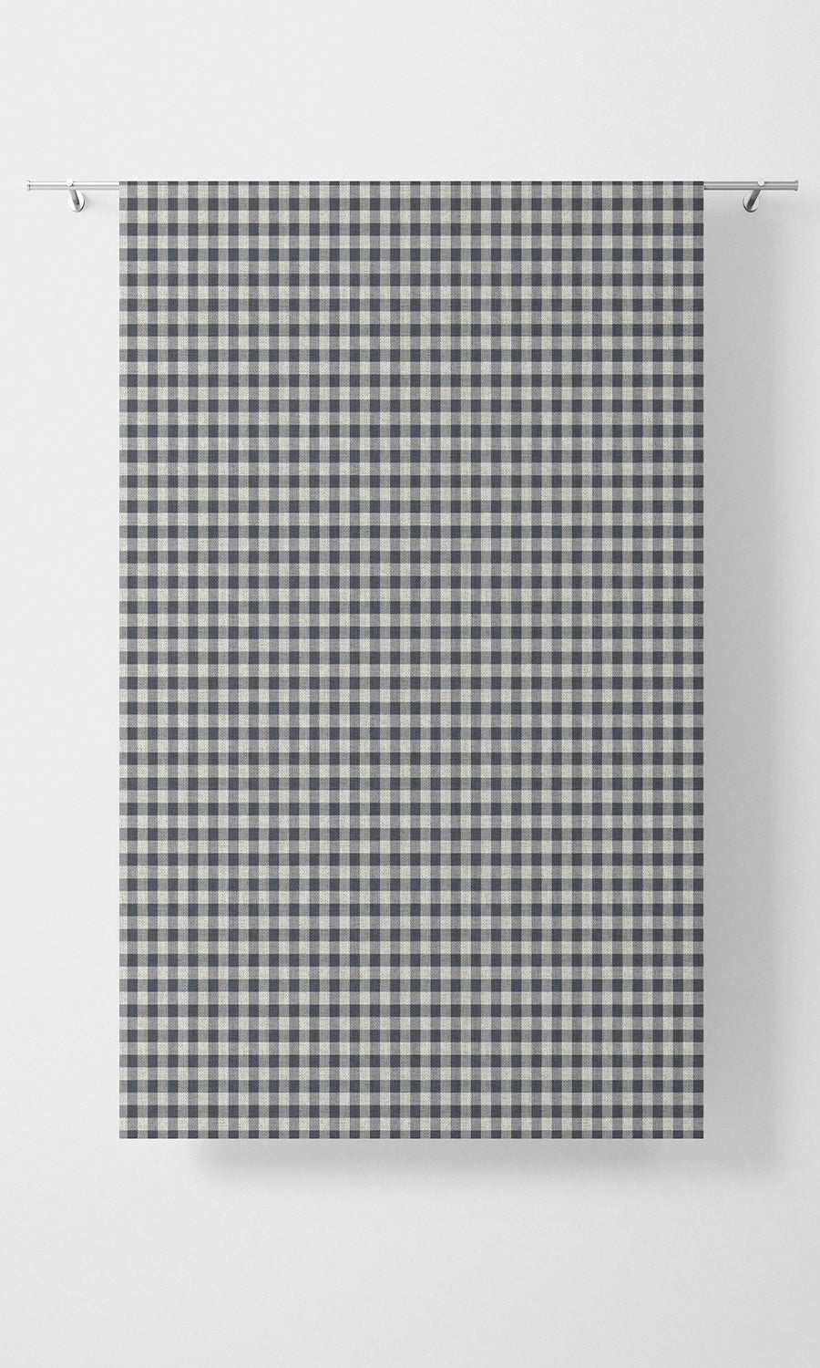Check Patterned Flat, Plain, Fake, Faux, European Relaxed Roman Blinds (Petrol Blue/ White)