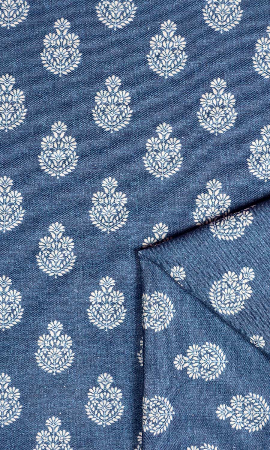 Floral Cotton Made-to-Measure Roman Blinds (Blue)