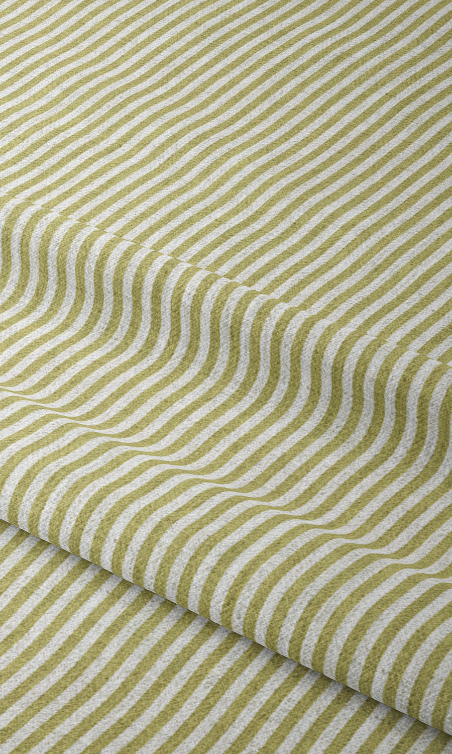 Striped Home Textile Fabric Material Sample (Green/ White)