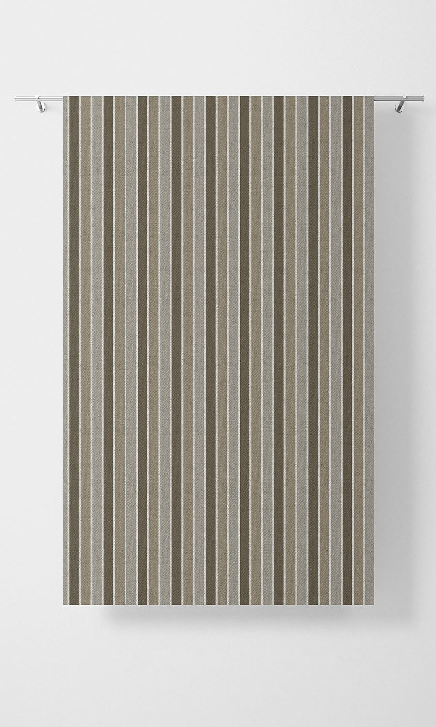 Striped Home Textile Fabric Material Sample (Beige/ Brown/ Grey)