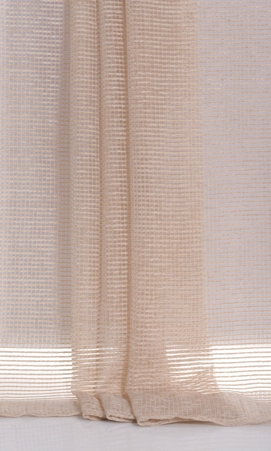 Cotton Rich Sheer Window Treatments Fabric By the Metre (Champagne Beige)
