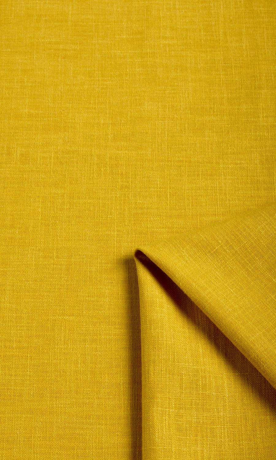 Poly-Cotton Blend Home Textile Fabric Material Sample (Yellow)