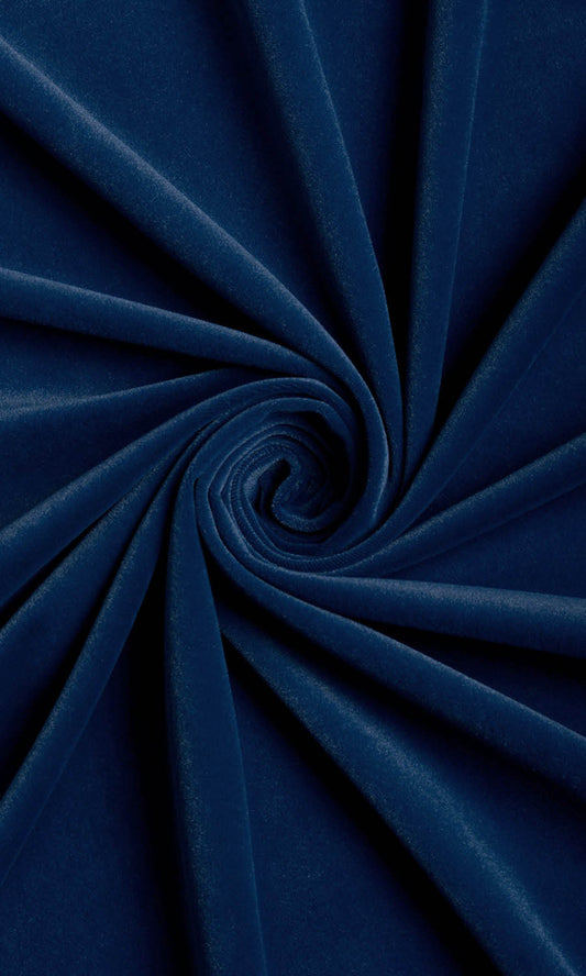 Velvet Home Décor Fabric By the Metre (Navy Blue)