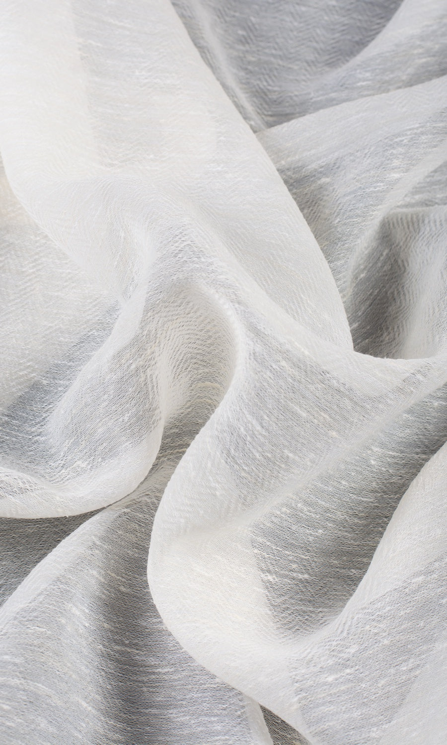 Textured Sheer Roman Blinds & Window Shades (Cotton White)