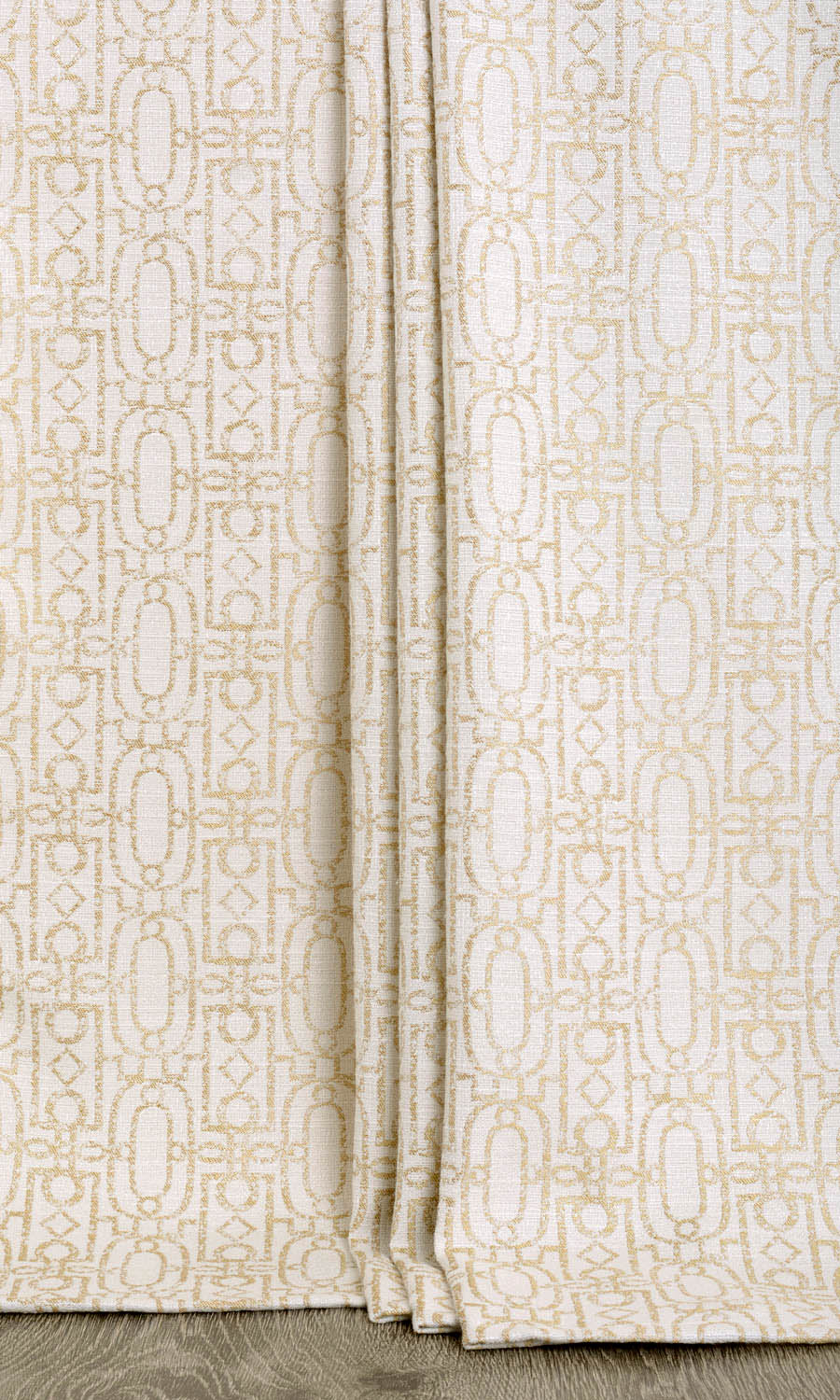 Trellis Poly-Cotton Shades (Off White/ Pale Beige) for Living, Bedroom, Kitchen, Bathroom