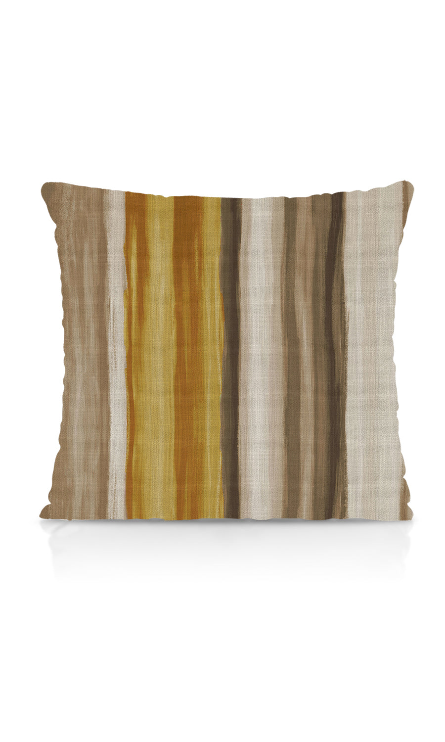 Watercolor Effect Striped Home Textile Fabric Material By the Metre (Yellow/ Brown)