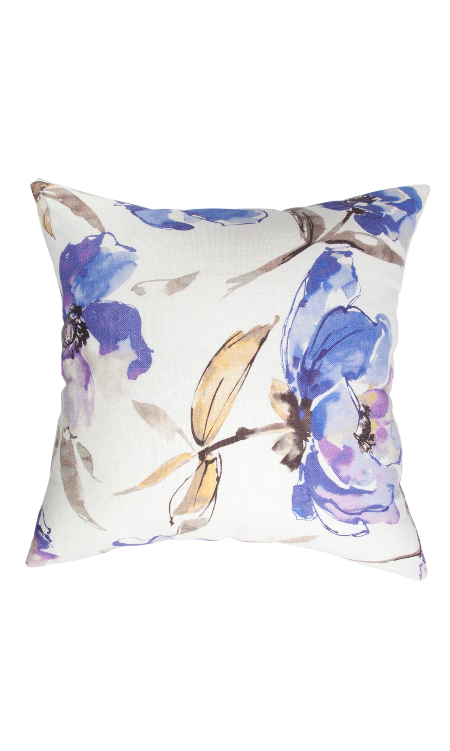 Floral Cotton Roman Blinds & Window Shades (Purple/ Blue)
