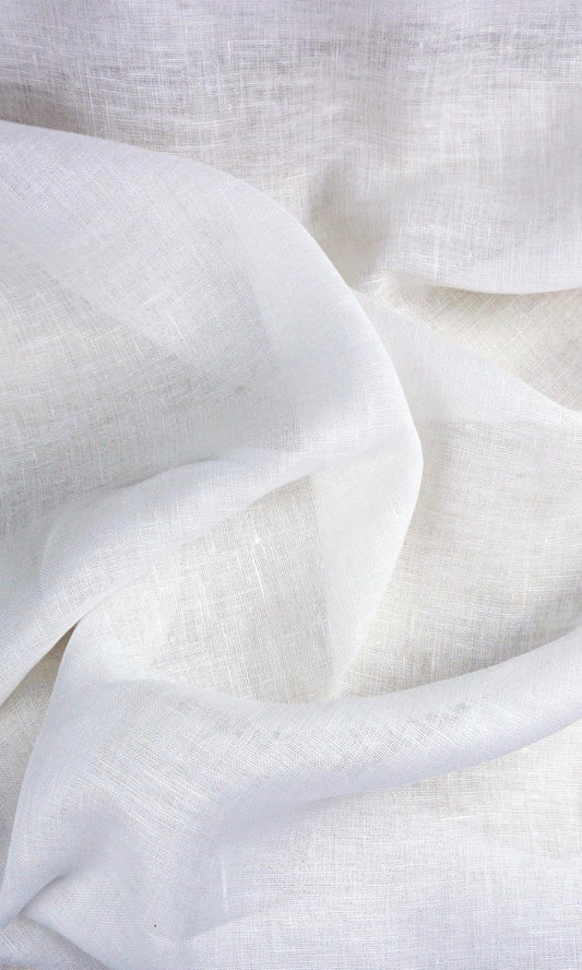 Semi Sheer Home Décor Fabric Sample (White/ Ivory)
