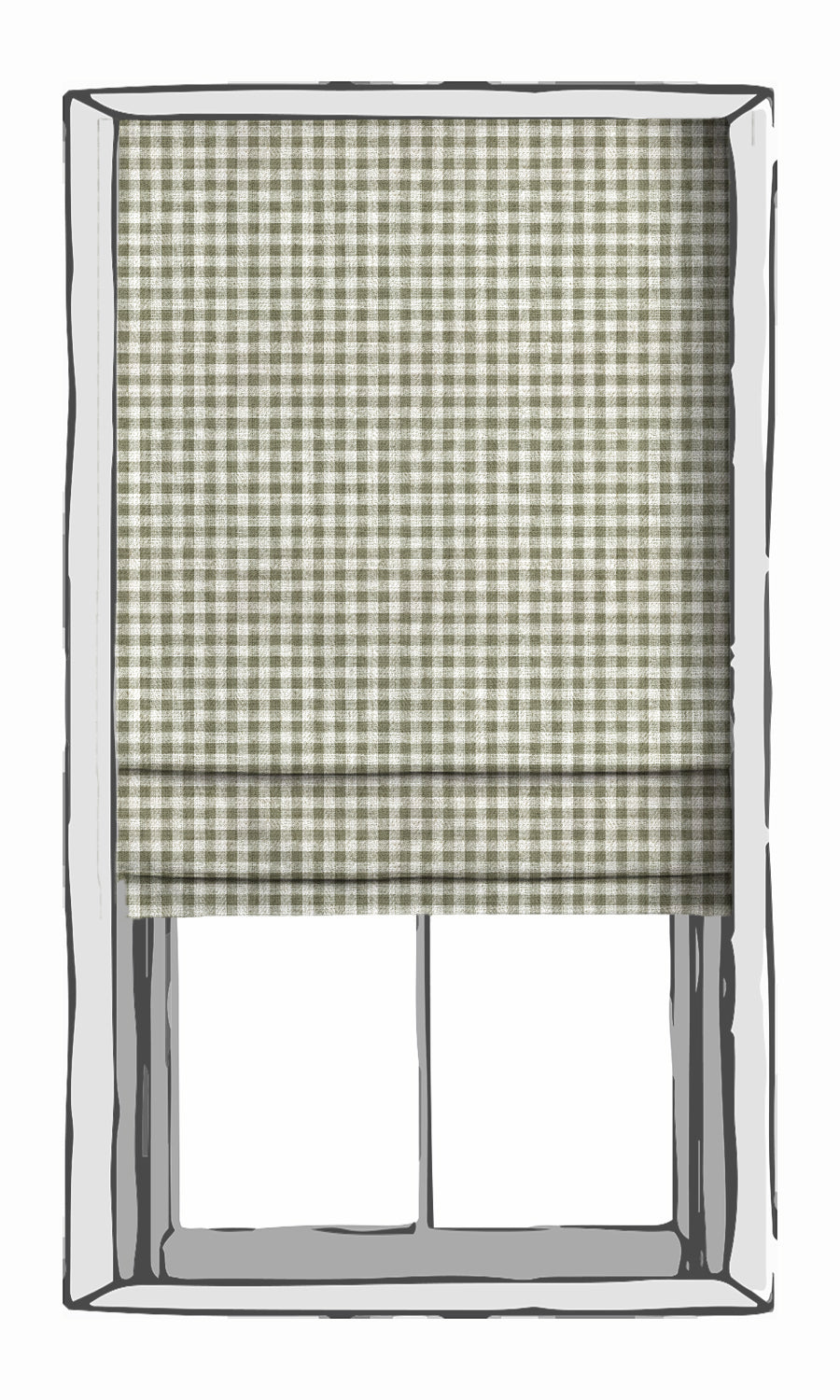 Check Patterned Free Fabric Material Sample (Green/ White)
