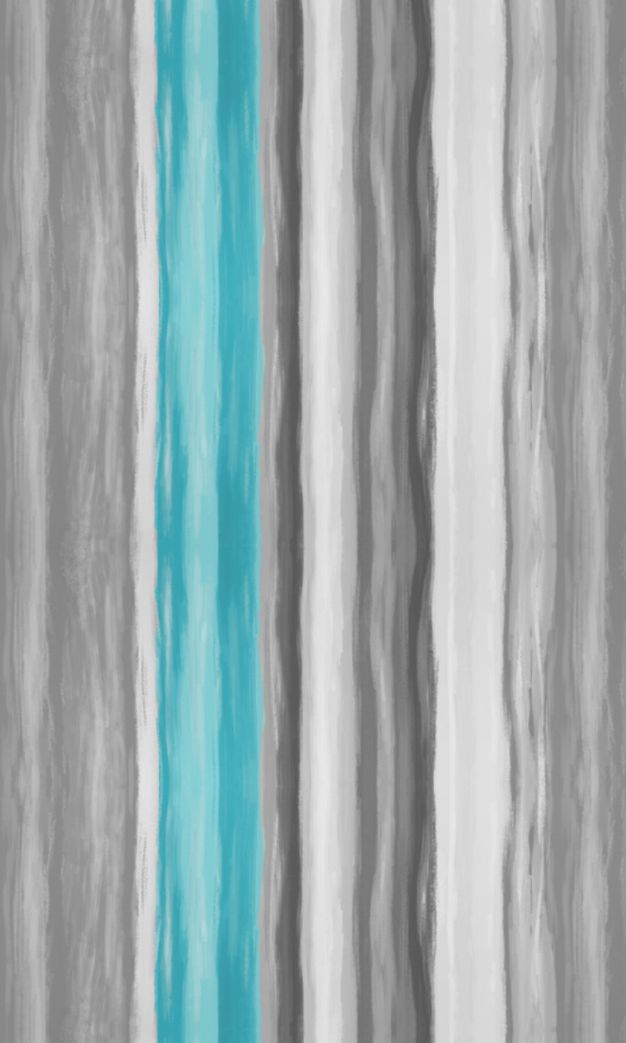 Dimout Striped Home Textile Fabric Material By the Metre (Grey/ Turquoise Blue)