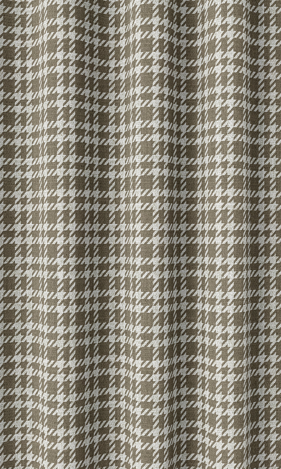 Check Patterned Home Décor Fabric Sample (Mocha Brown/ White)
