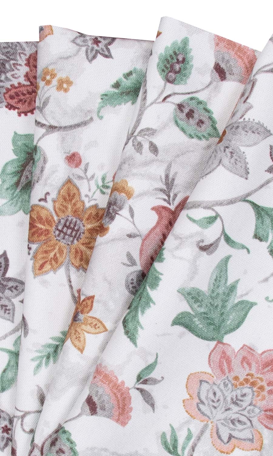 Floral Cotton Roman Blinds & Window Shades (Red/ Pink/ Green)