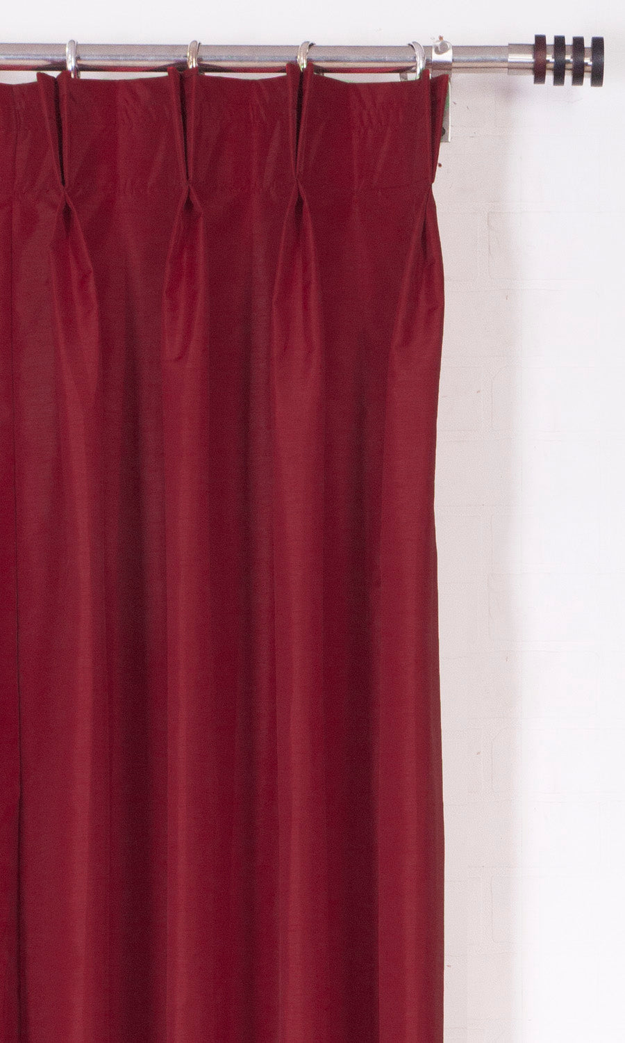 Faux Silk Home Textile Fabric Material By the Metre (Red/ Orange)