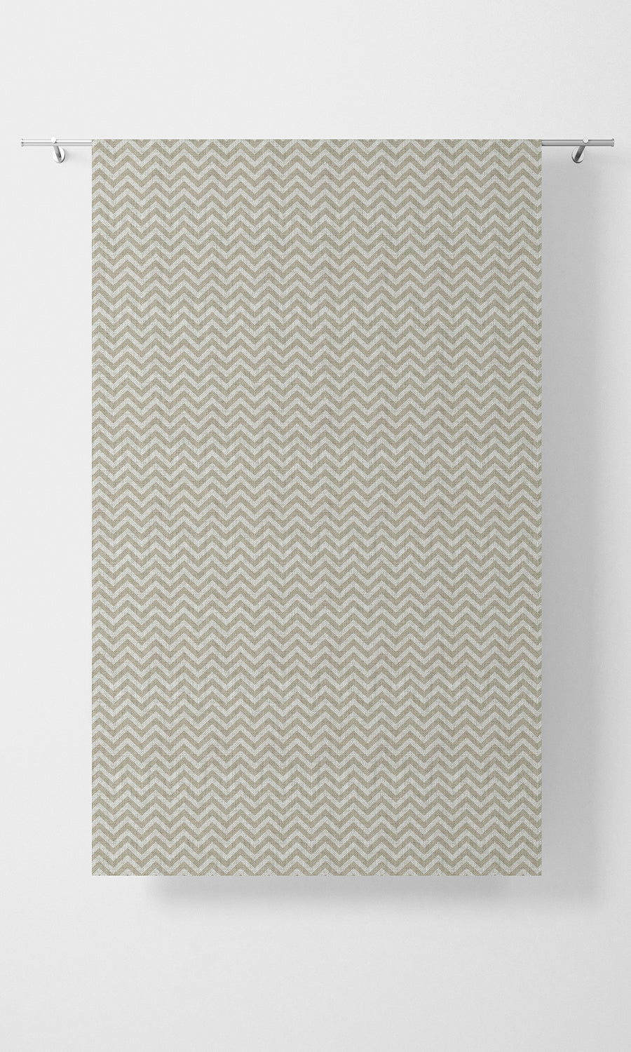 Chevron Print Home Textile Fabric Material Sample (Beige/ White)