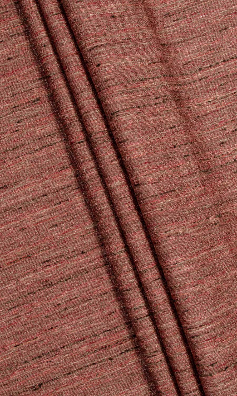 Faux Silk Textured Home Décor Fabric By the Metre (Brick Red)