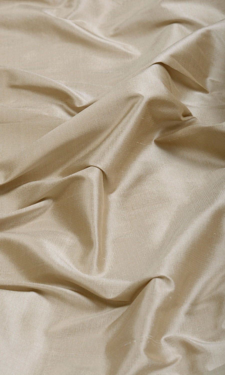Shantung Silk Home Textile Fabric Material By the Metre (Ecru/ Tan Brown)