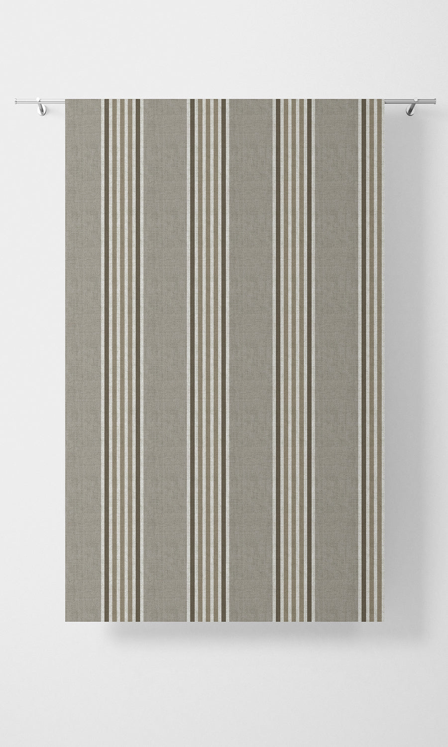 Modern Striped Home Textile Fabric Material Sample (Tan/ Brown)