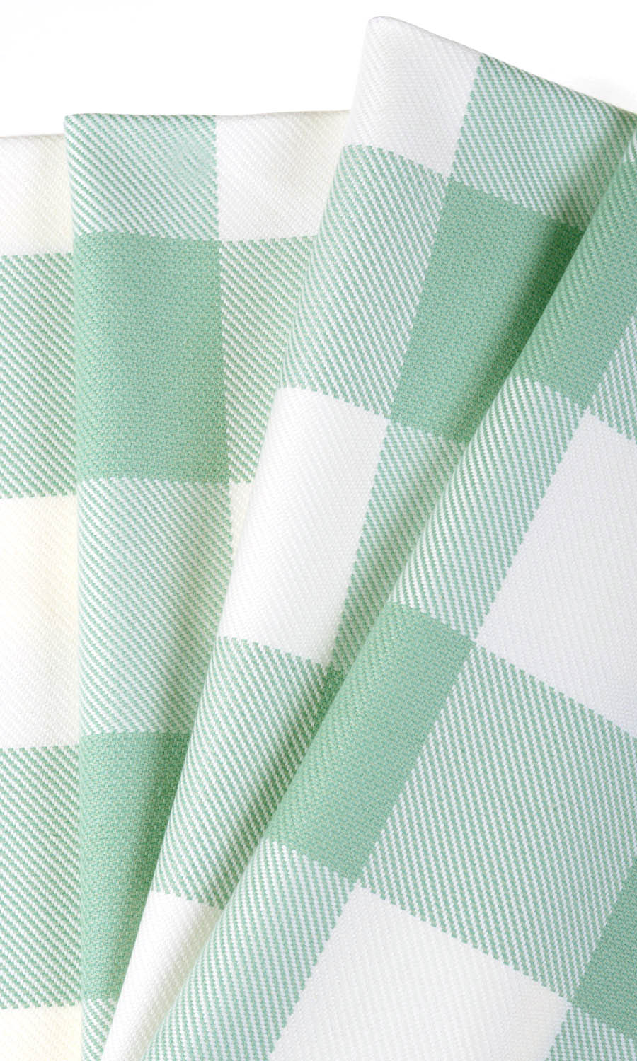 Buffalo Check Shades (Aqua Blue/ Foam White) Extra Long Short Wide