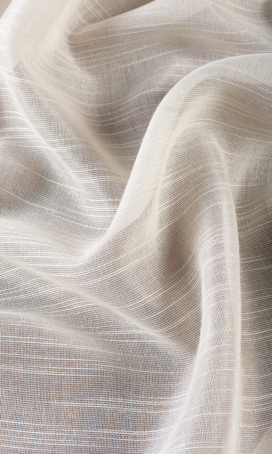 Textured Sheer Made-to-Measure Roman Blinds (Pale Beige/ Warm Ivory)