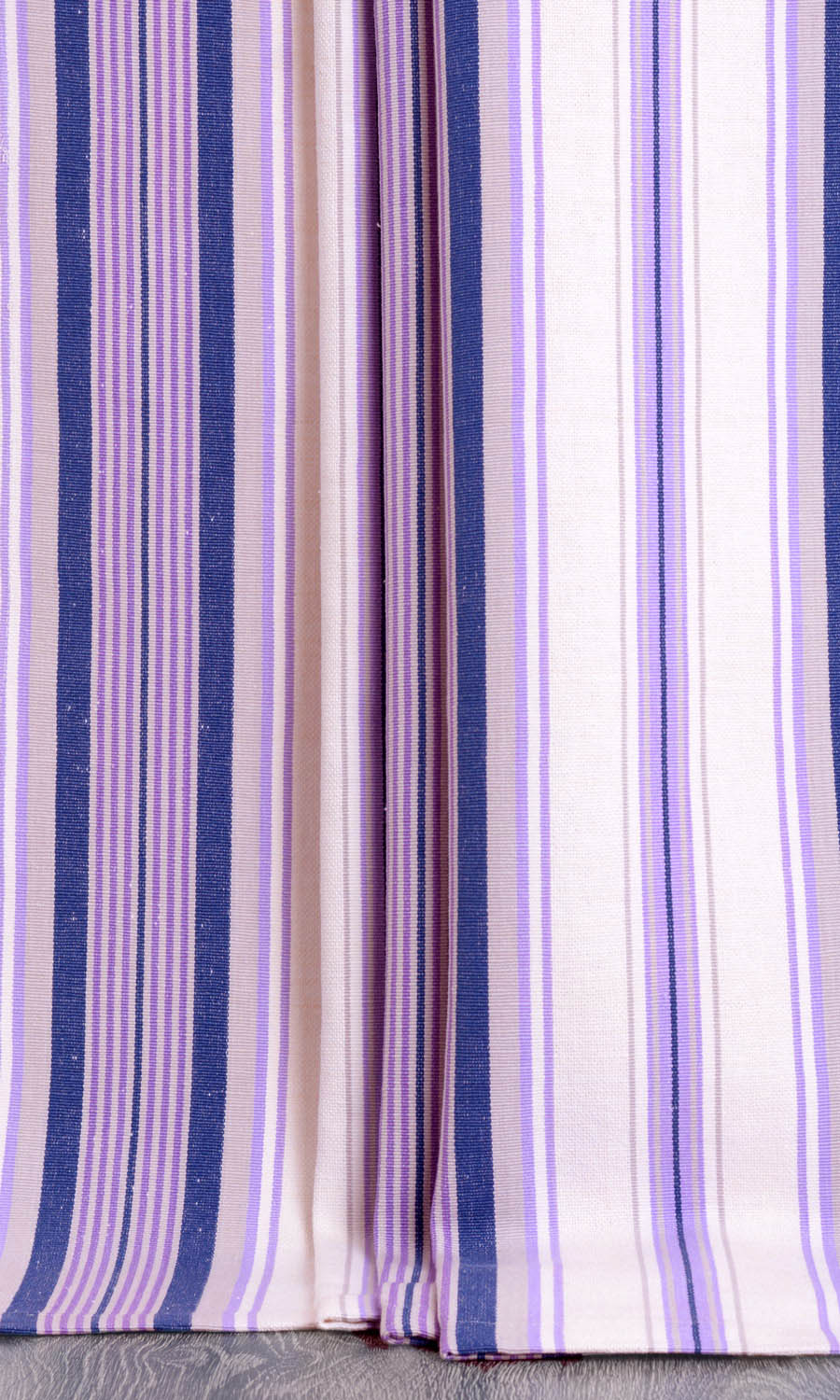 Striped Cotton Made-to-Measure Roman Blinds (Violet/ White)