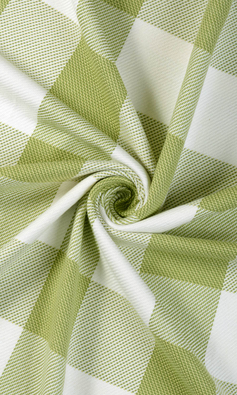 Buffalo Check Roman Blinds & Window Shades (Olive Green/ White)