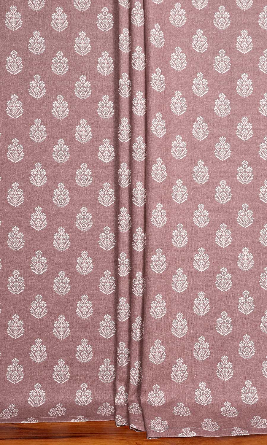 Floral Cotton Fabric Material By the Metre (Blush Red/ Pink)